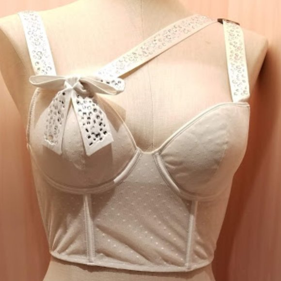 VICTORIA'S SECRET FASHION SHOW Embellished Bow Strap Bra/Bustier✨ - Picture 3 of 12